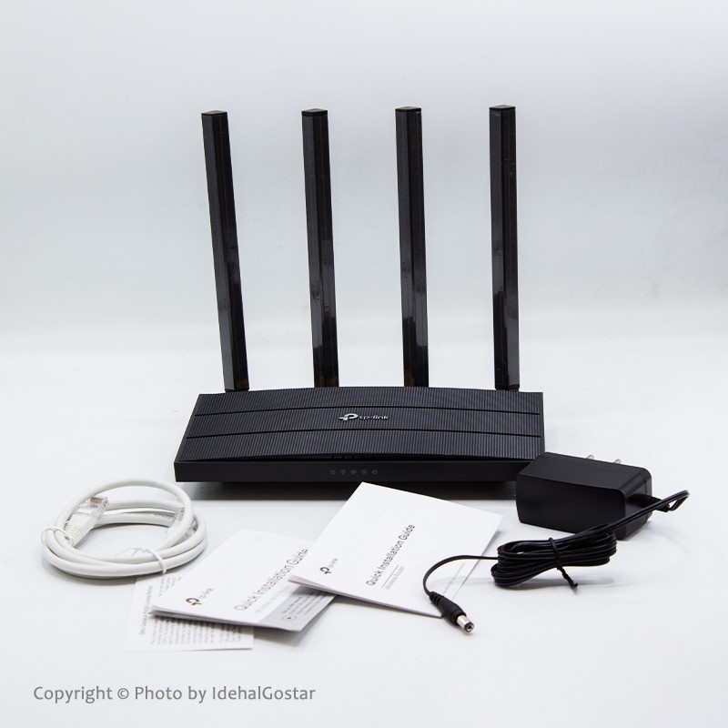 محتویات جعبه روتر بیسیم تی پی لینک مدل Archer C6